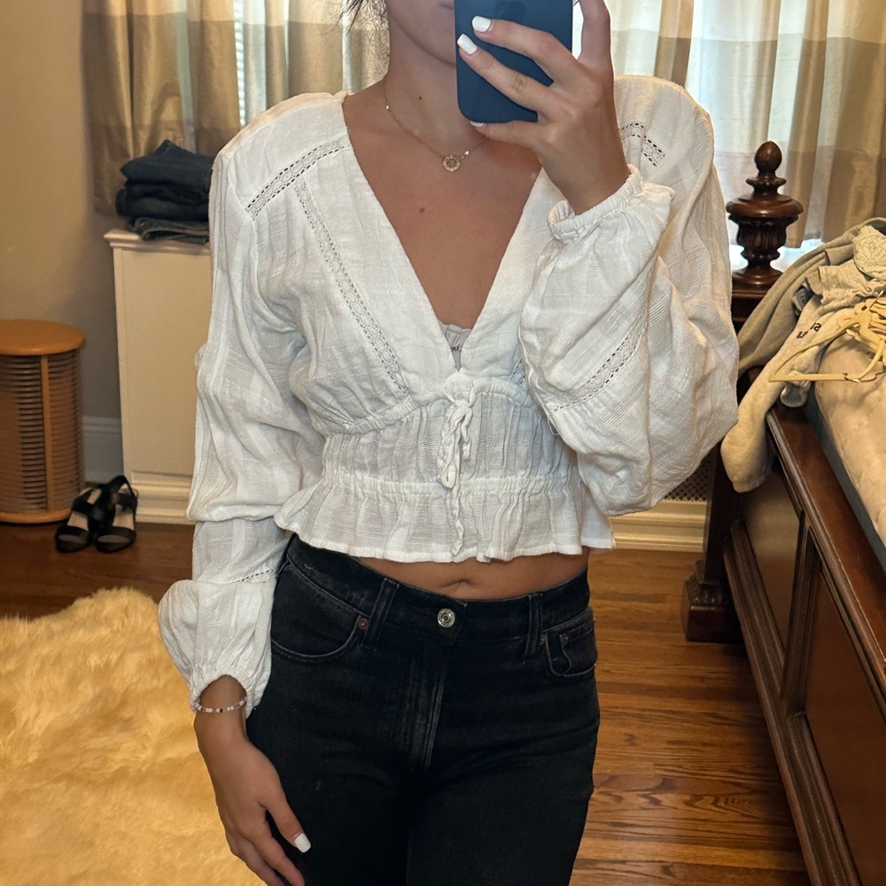 Stradivarius Linen Blouse